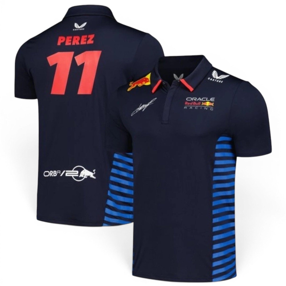 Sergio Perez Red Bull Racing Castore‎ Team Polo Mens 2XL (Fits as XL) Checo NEW